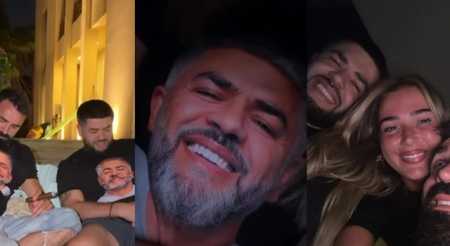 Noizy feston 40-vjetorin/ Loredana dhe Blerim Destani e befasojnë me një dhuratë plot humor